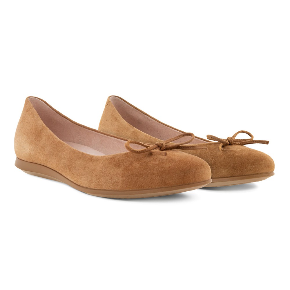 ECCO Womens Ballerinas Brown - Touch 2.0 - ZXR-712356